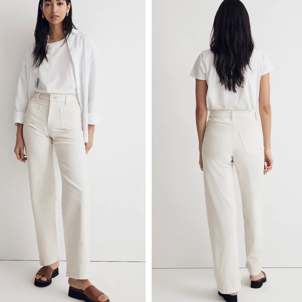 Madewell • The Perfect Vintage Wide Leg Jean in Vintage Cream Canvas